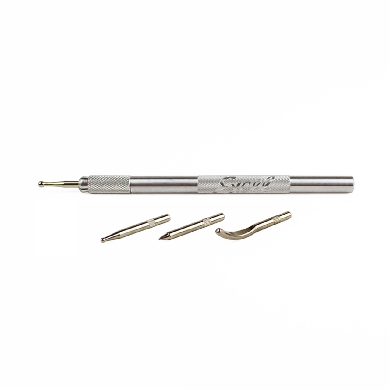 Excel Blades Embossing Tool Stylus & Burnisher Set - 4 Tips for Paper, Leather, Clay & Fondant